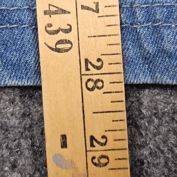 VTG Embroidered Jean Jacket Sz Large Blue Denim Full Zip Passion I Floral Nature - Picture 6 of 7